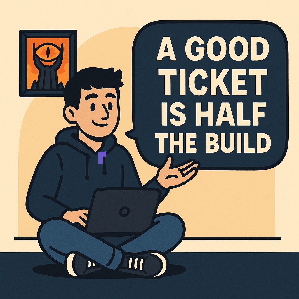 A Well-Written Ticket Is Half the Implementation -- card image